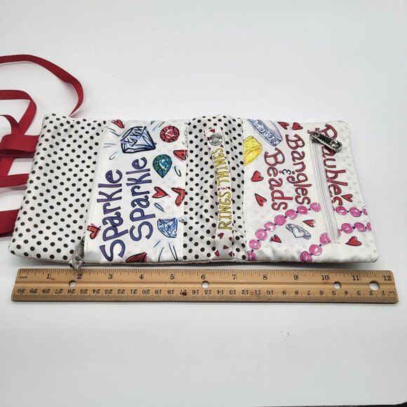 Brighton Chic Du Juor Fabric Jewelry Roll Up Travel Case Bag - Picture 8 of 9